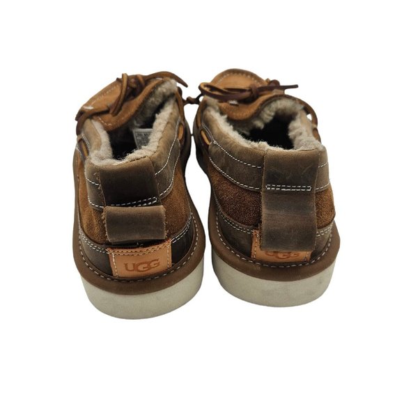 UGG Dex Lace Slip On Loafer Slipper Water Resistant Indoor Outdoor Chestnut US 7 - Picture 4 of 14